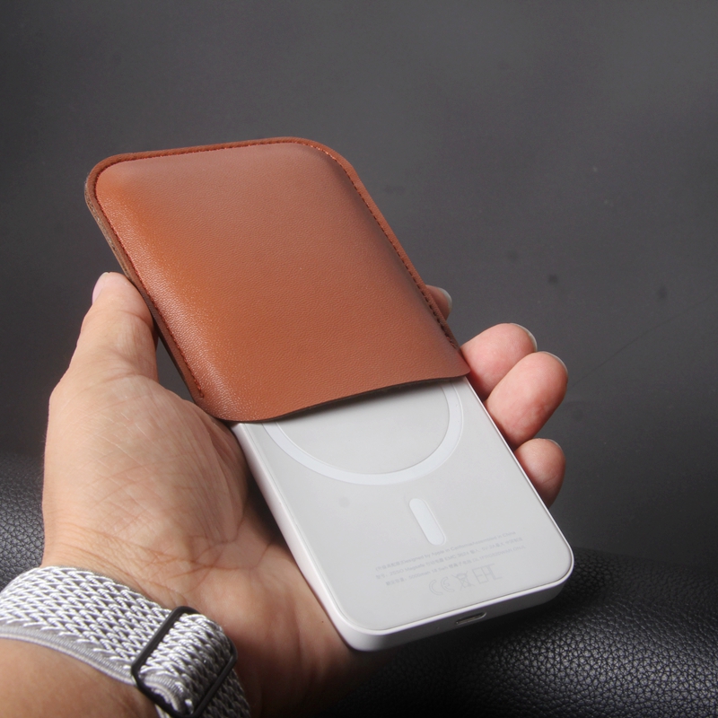 Power Banks - Funda de cuero con funda para