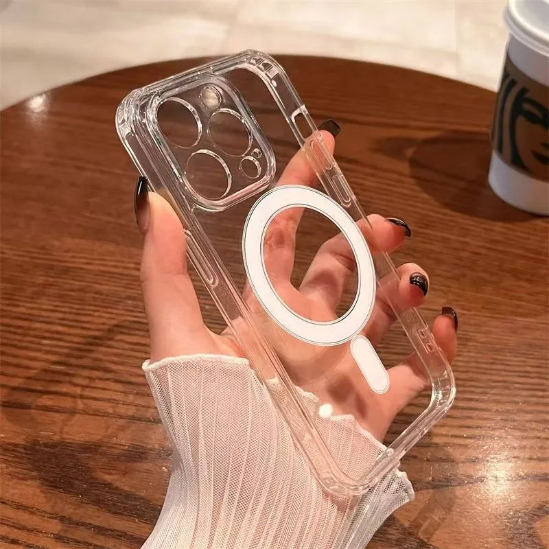 Clear Shockproof Bumper Case - Original para Magsafe funda de teléfono