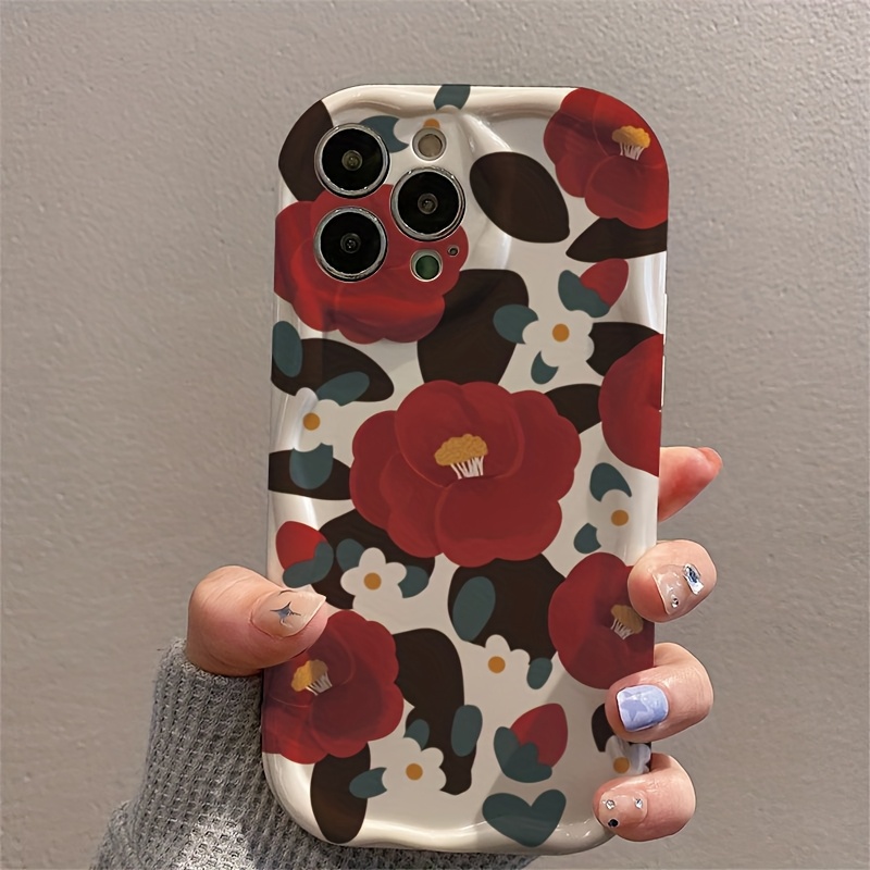 Vintage Floral Pattern Soft Case - Funda para teléfono con diseño de