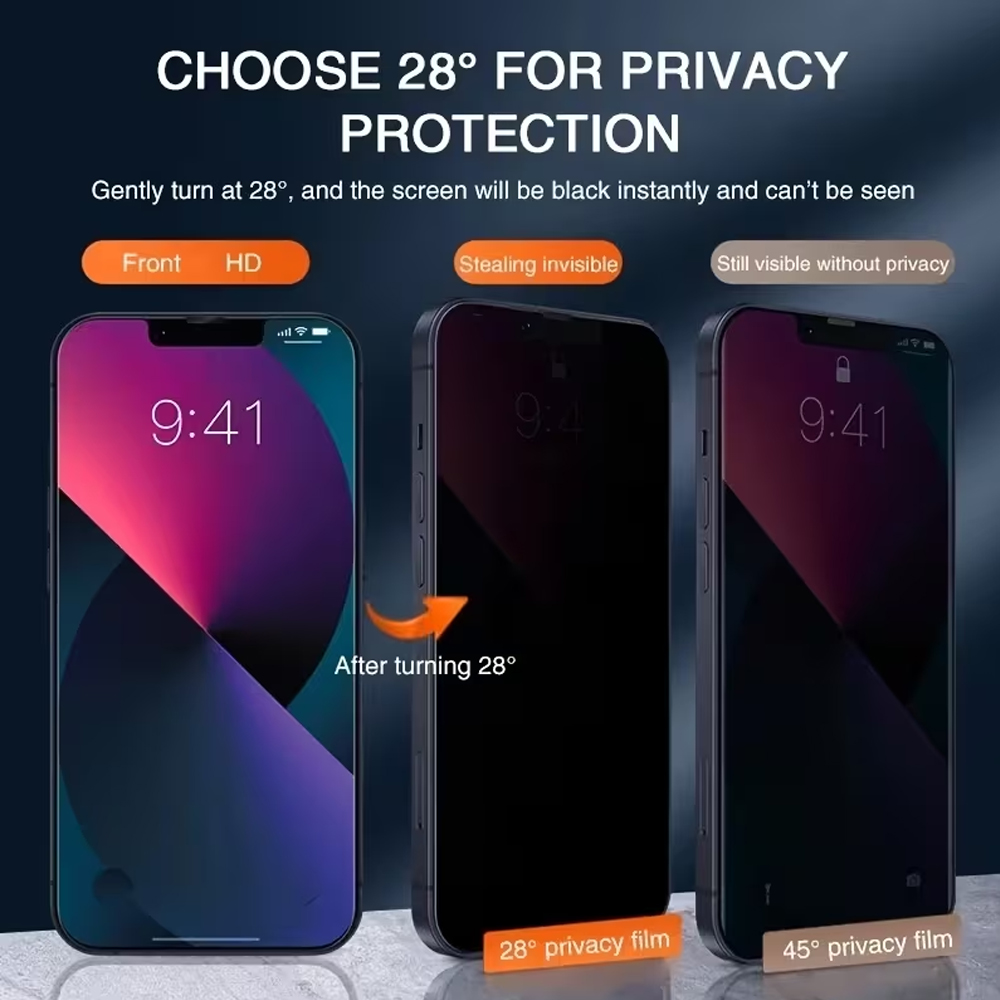 1-5PCS Protector de Pantalla d - Anti Peek Privacy Tempered Glass reseña y precio