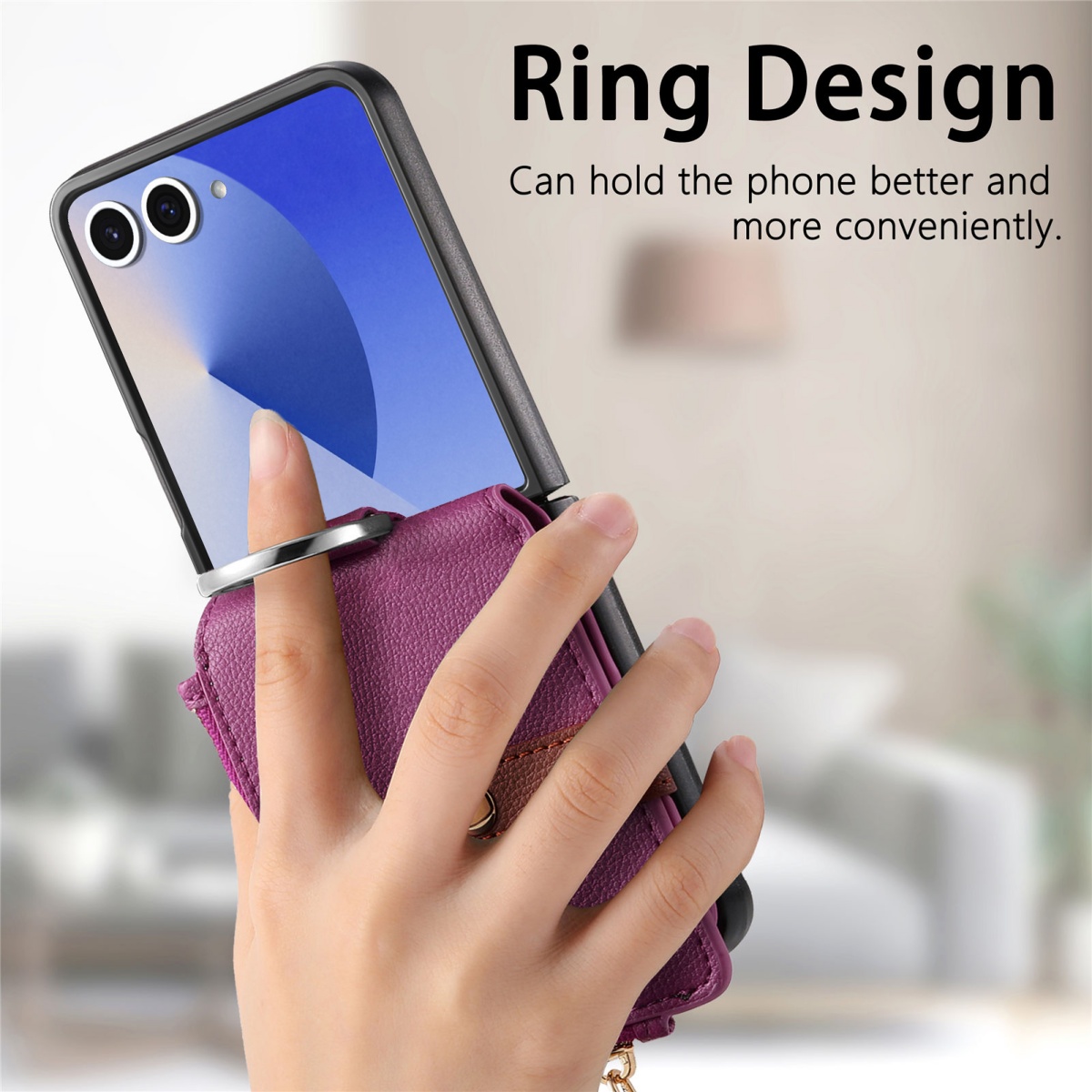 Funda de Lujo para Teléfono co - Leather Wallet Card Holder Phone Cover reseña y precio